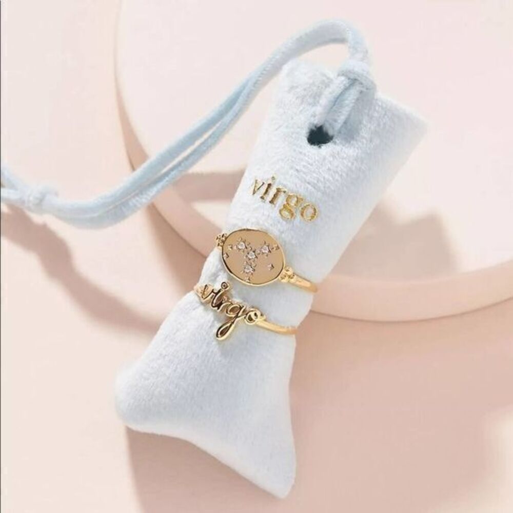 Anthropologie zodiac ring Virgo 2 pc size 7